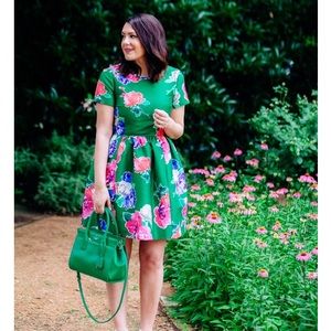 Kate spade garden party dress size 2 green floral